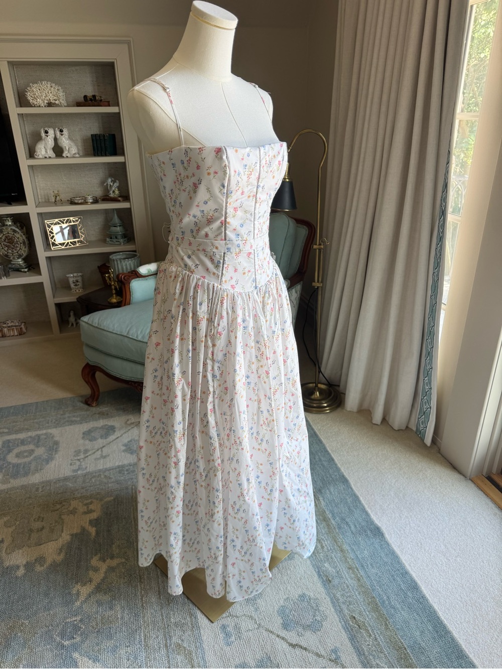 House of CB White Floral Spaghetti-Strap Maxi Dress - Picture 2 of 4